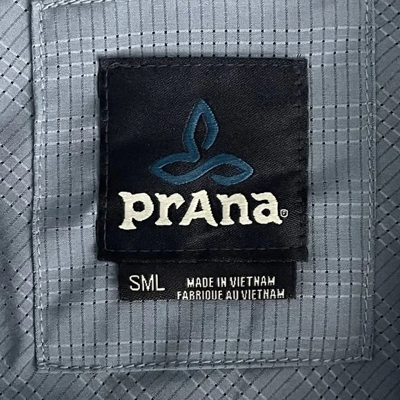 NWT prAna Cayman Shirt Small Blue Note Yarn Dye Melange Woven Check - Picture 12 of 16